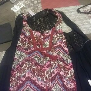 Ladies dress with cover-up